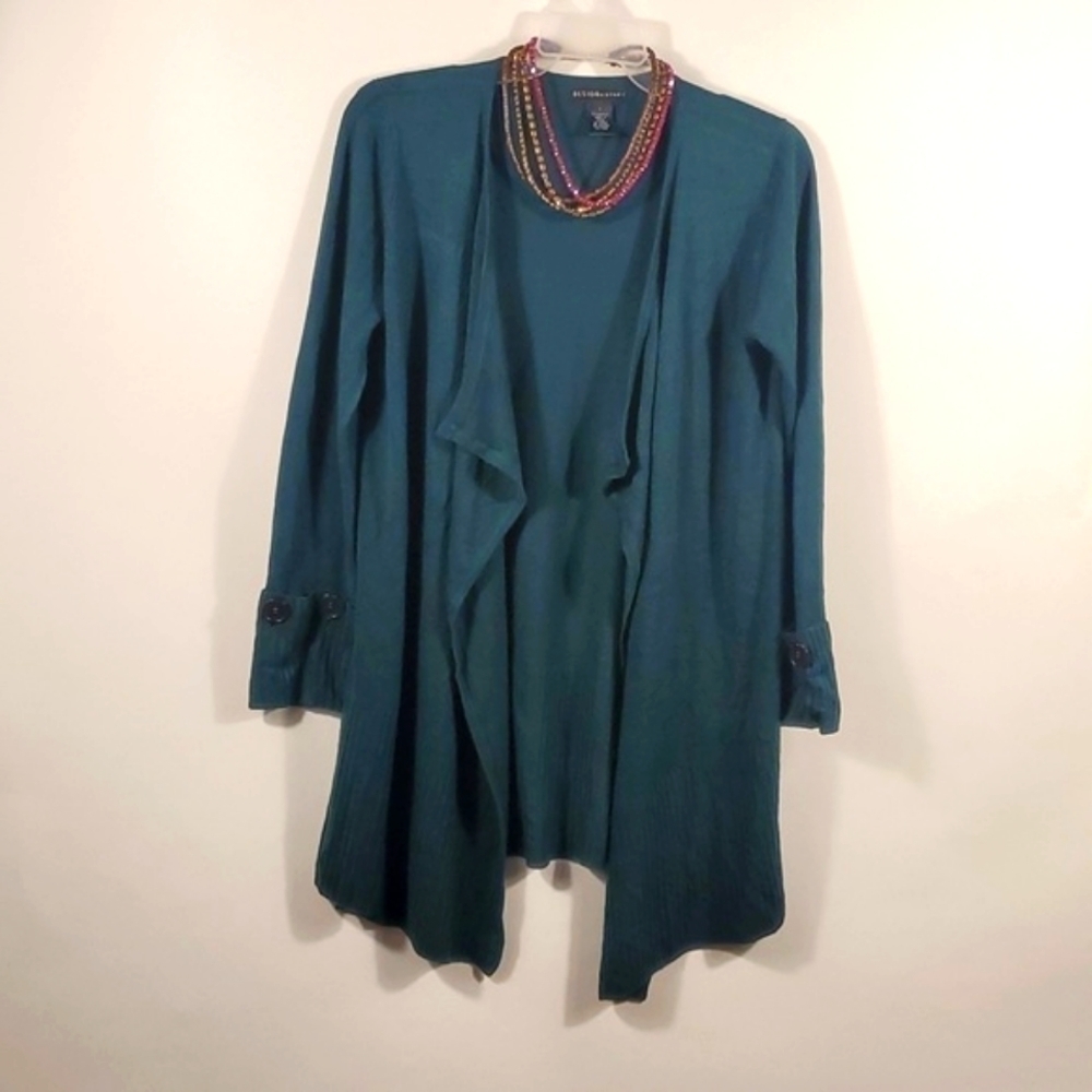 Hunter Green Trendy Open Cardigan Size Large - Picture 8 of 11